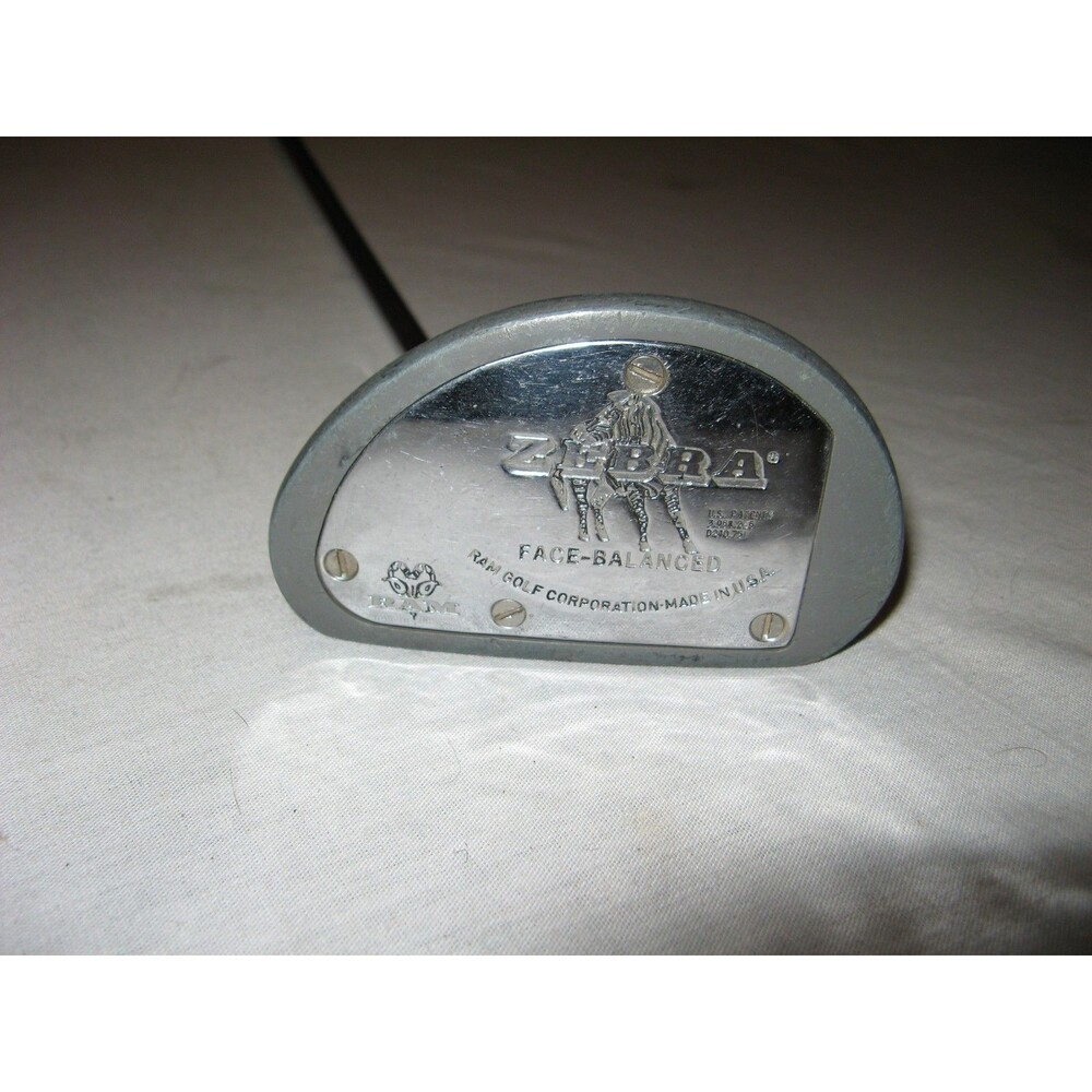 Ram Zebra Face-Balanced Mallet Putter Golf Club RH 35" w Original Zebra Grip